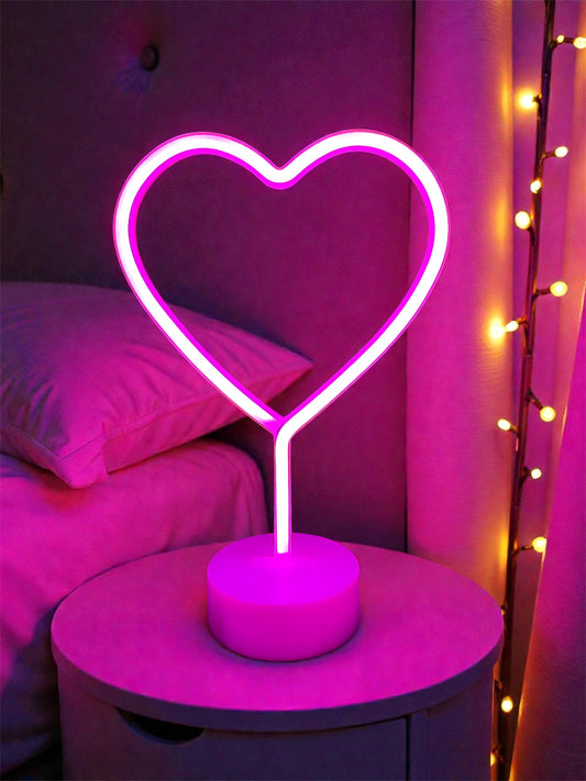 Pink Heart Neon Light – Bedroom Mood Lamp